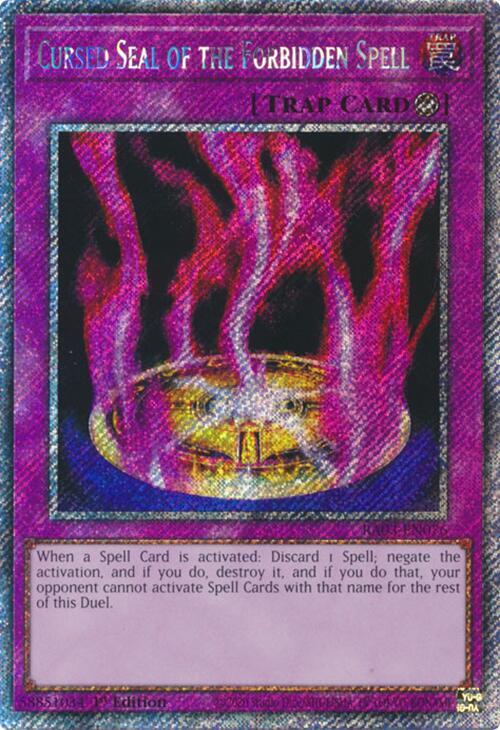 Cursed Seal of the Forbidden Spell (Platinum Secret Rare) (RA03-EN076) (RA03)