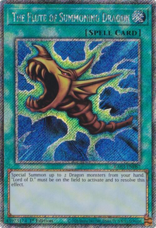 The Flute of Summoning Dragon (Platinum Secret Rare) (RA03-EN087) (RA03)