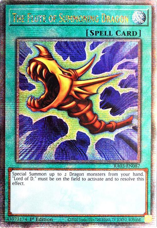 The Flute of Summoning Dragon (Quarter Century Secret Rare) (RA03-EN087) (RA03)