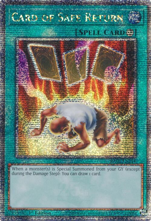 Card of Safe Return (Quarter Century Secret Rare) (RA03-EN114) (RA03)