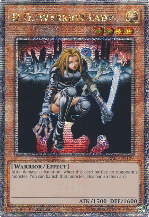 D.D. Warrior Lady (Quarter Century Secret Rare) (RA03-EN129) (RA03)
