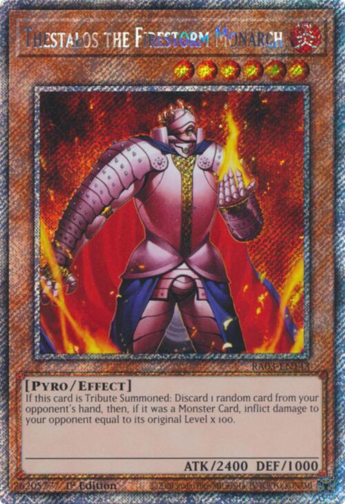 Thestalos the Firestorm Monarch (Platinum Secret Rare) (RA03-EN143) (RA03)