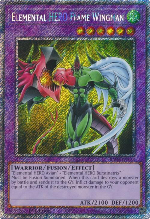Elemental HERO Flame Wingman (Platinum Secret Rare) (RA03-EN152) (RA03)