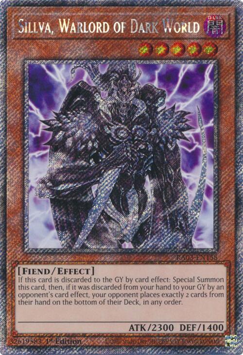 Sillva, Warlord of Dark World (Platinum Secret Rare) (RA03-EN158) (RA03)