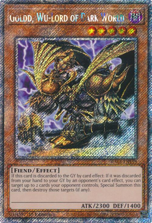 Goldd, Wu-Lord of Dark World (Platinum Secret Rare) (RA03-EN159) (RA03)
