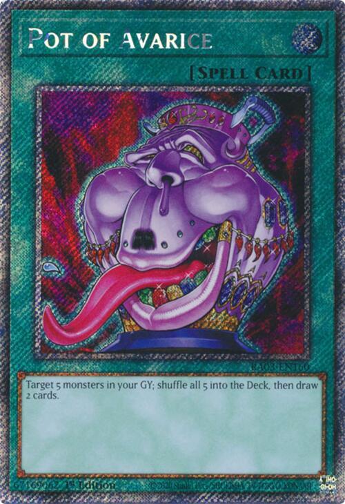 Pot of Avarice (Platinum Secret Rare) (RA03-EN160) (RA03)
