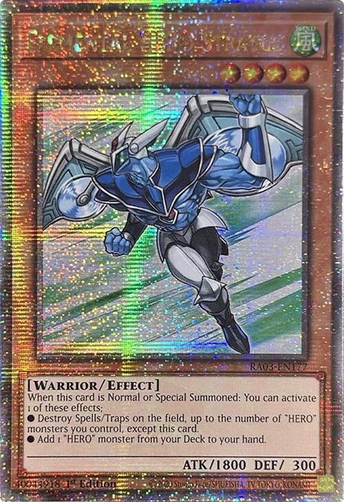 Elemental HERO Stratos (Quarter Century Secret Rare) (RA03-EN177) (RA03)