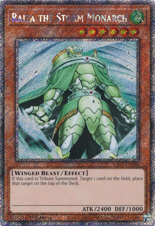 Raiza the Storm Monarch (Platinum Secret Rare) (RA03-EN180) (RA03)
