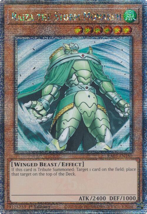 Raiza the Storm Monarch (Quarter Century Secret Rare) (RA03-EN180) (RA03)