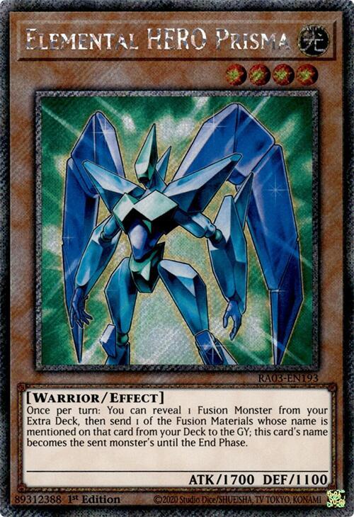 Elemental HERO Prisma (Platinum Secret Rare) (RA03-EN193) (RA03)