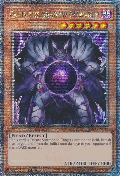 Caius the Shadow Monarch (Quarter Century Secret Rare) (RA03-EN194) (RA03)