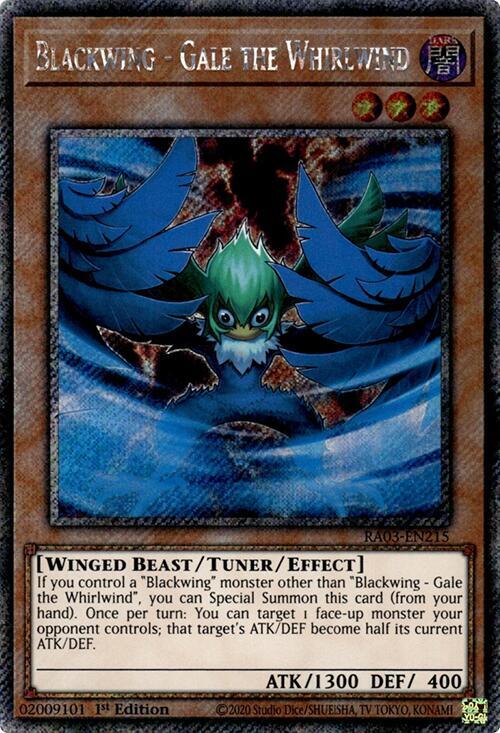 Blackwing - Gale the Whirlwind (Platinum Secret Rare) (RA03-EN215) (RA03)