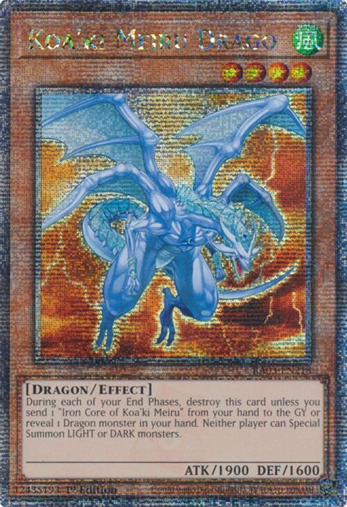 Koa'ki Meiru Drago (Quarter Century Secret Rare) (RA03-EN218) (RA03)