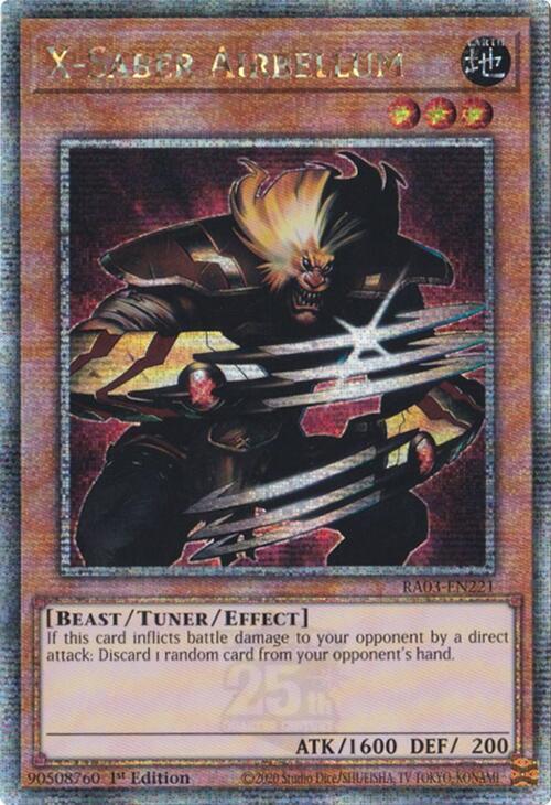 X-Saber Airbellum (Quarter Century Secret Rare) (RA03-EN221) (RA03)