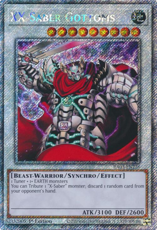 XX-Saber Gottoms (Platinum Secret Rare) (RA03-EN226) (RA03)