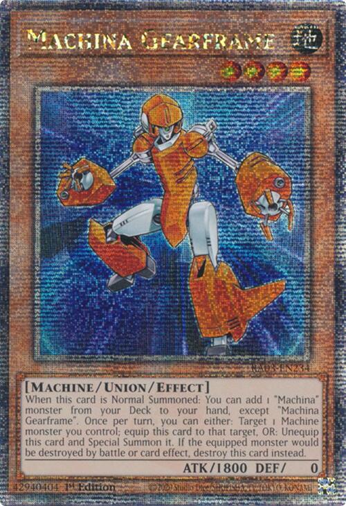 Machina Gearframe (Quarter Century Secret Rare) (RA03-EN234) (RA03)