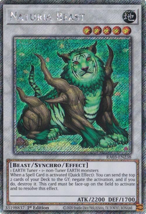 Naturia Beast (Platinum Secret Rare) (RA03-EN238) (RA03)
