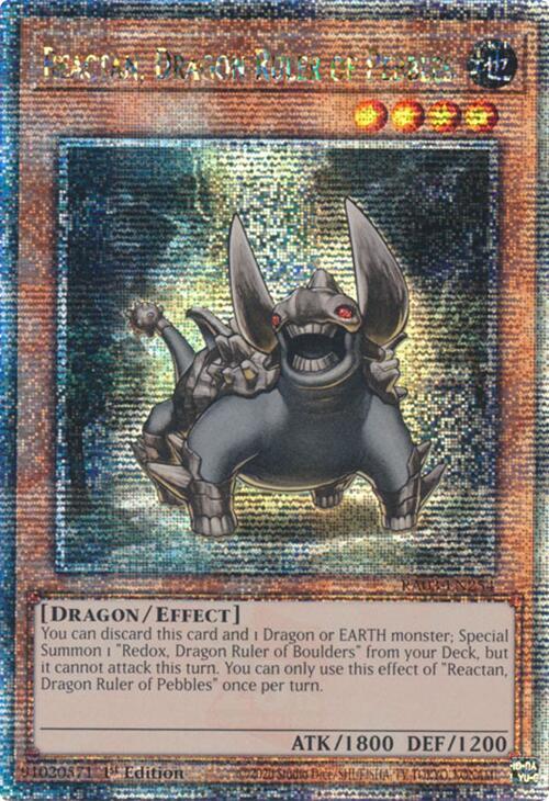 Reactan, Dragon Ruler of Pebbles (Quarter Century Secret Rare) (RA03-EN254) (RA03)