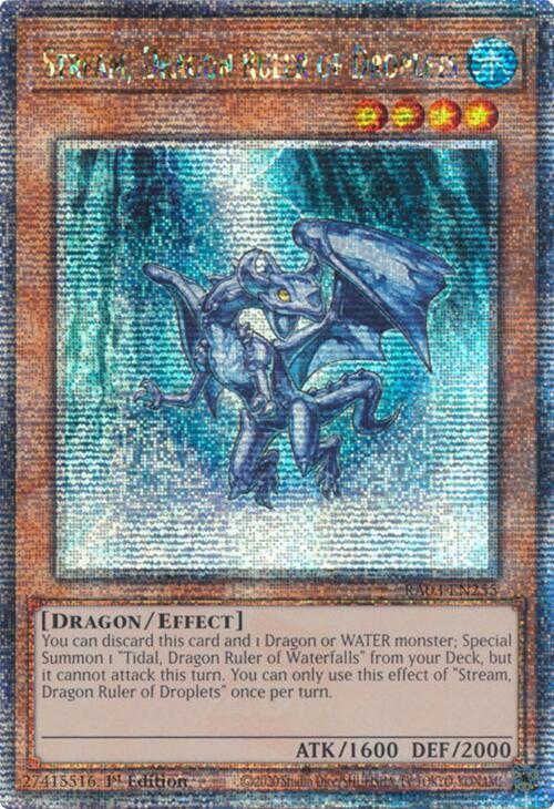 Stream, Dragon Ruler of Droplets (Quarter Century Secret Rare) (RA03-EN255) (RA03)