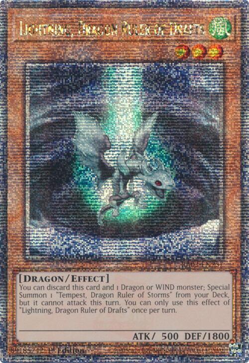 Lightning, Dragon Ruler of Drafts (Quarter Century Secret Rare) (RA03-EN257) (RA03)