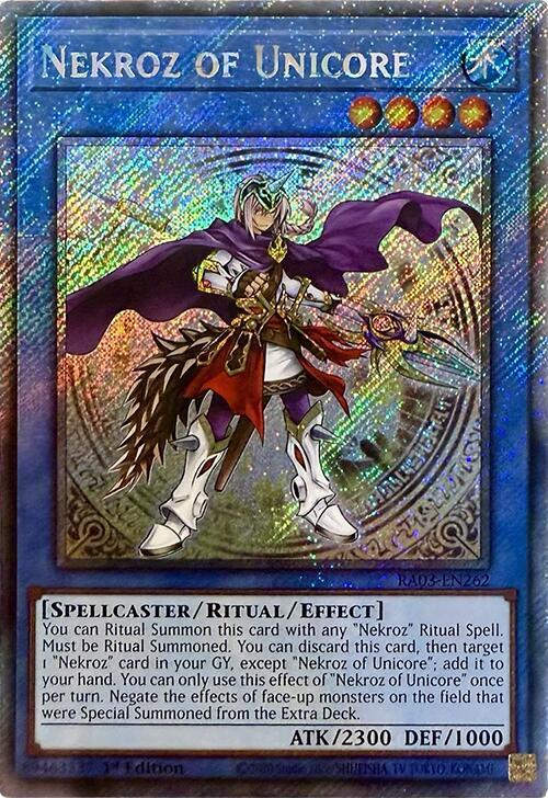 Nekroz of Unicore (Platinum Secret Rare) (RA03-EN262) (RA03)