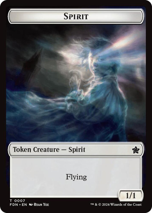 Image for Spirit // Cat (0001) Doubled-Sided Token (1 // 7) (FDN) - Magic: The Gathering