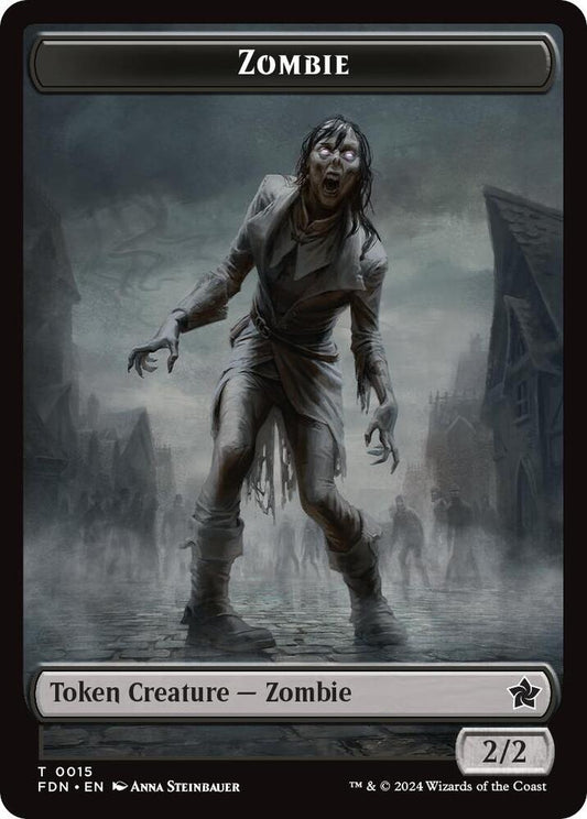 Image for Zombie // Insect Doubled-Sided Token (15 // 21) (FDN) - Magic: The Gathering