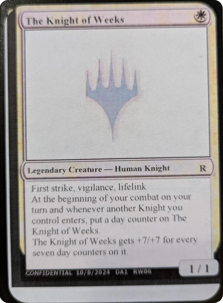 The Knight of Weeks (UNK)