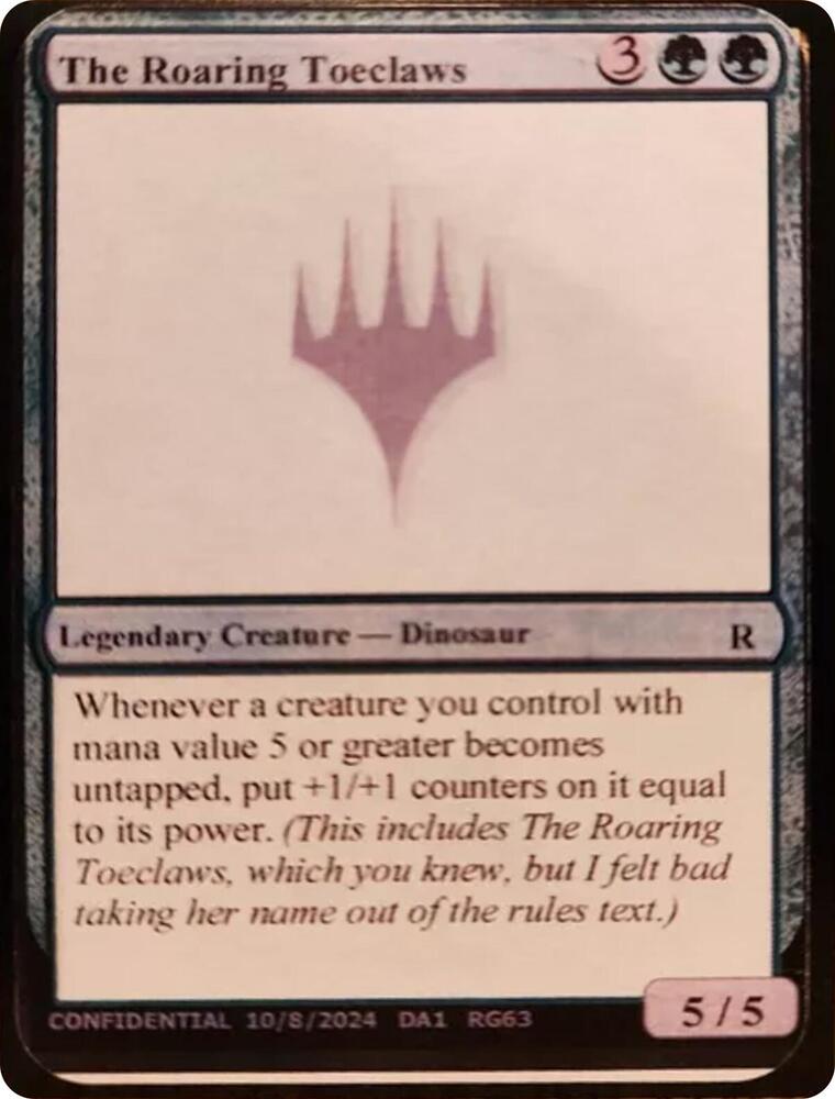 The Roaring Toeclaws (UNK)