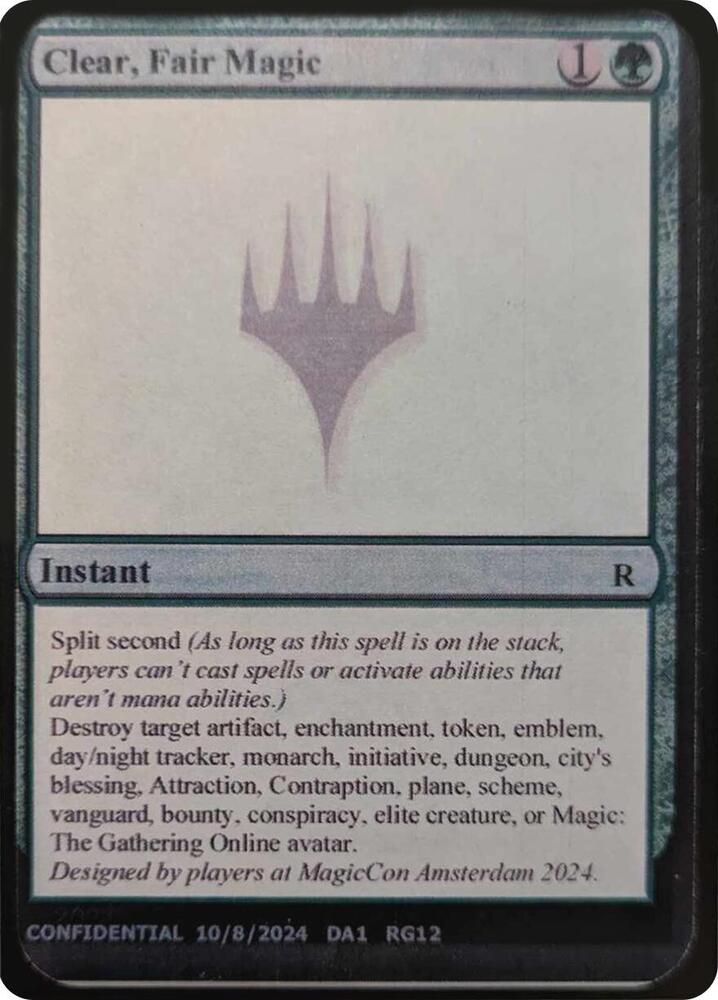 Clear, Fair Magic (UNK)