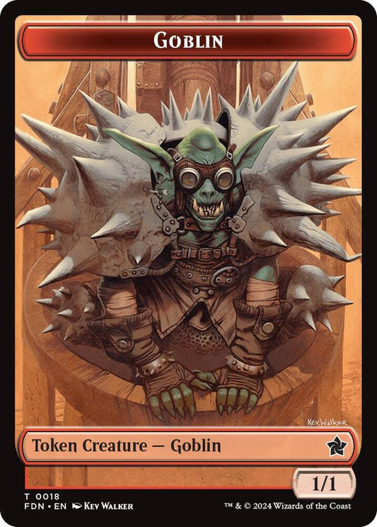 Image for Goblin // Treasure Double-Sided Token (18 // 23) (FDN) - Magic: The Gathering
