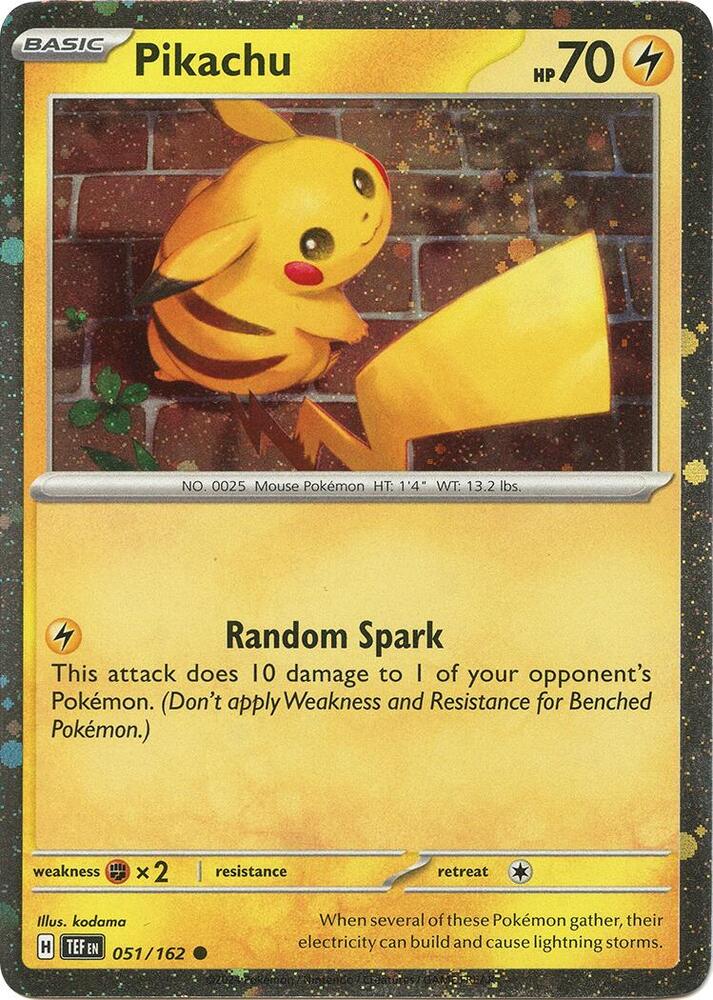 Pikachu - 051/162 (Cosmos Holo) (051/162) (MCAP)