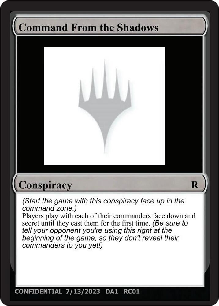 Command From the Shadows (UNK)