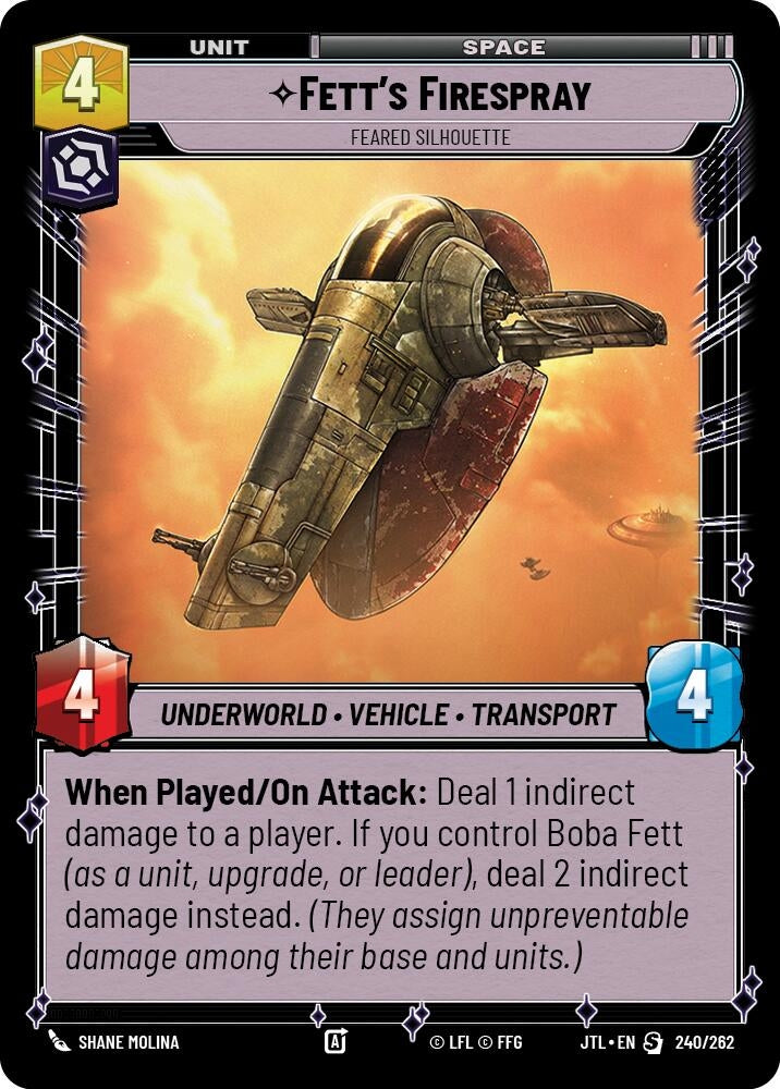 Fett's Firespray - Feared Silhouette (240/262) (JTL)