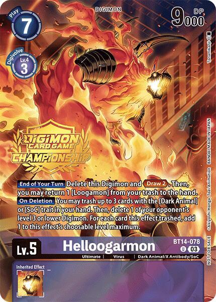 Helloogarmon (Championship 2024 Tamers Pack) (BT14-078 U) (BT-14)