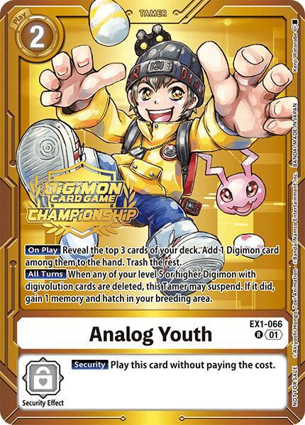 Analog Youth (Championship 2024 Tamers Pack) (EX1-066 R) (EX-01)