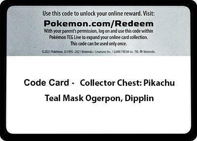 Code Card - Collector Chest: Pikachu, Teal Mask Ogerpon, Dipplin (MCAP)