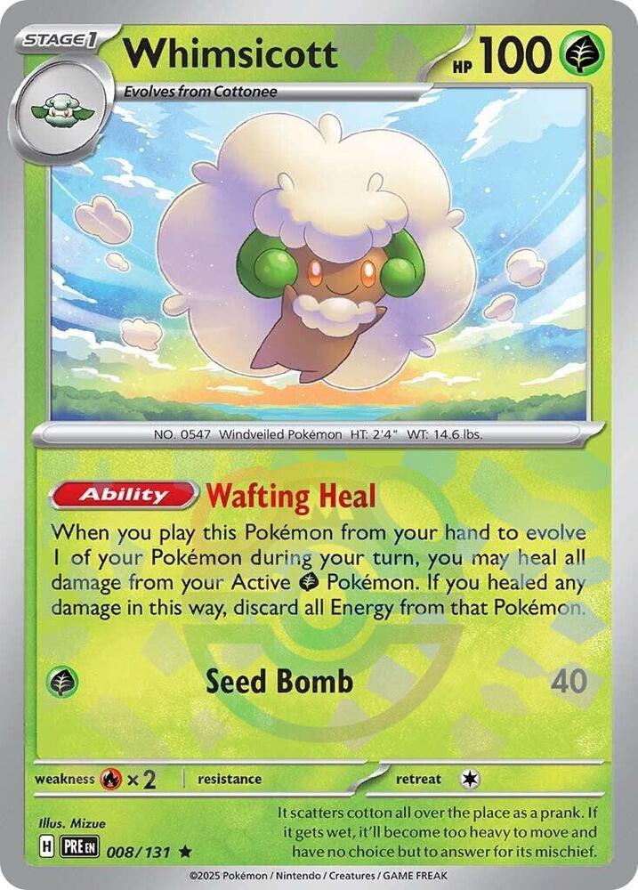 Whimsicott (Master Ball Pattern) (008/131) (PRE)