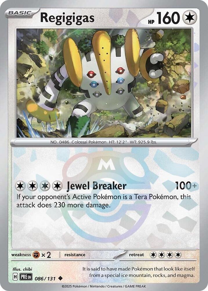 Regigigas (Master Ball Pattern) (086/131) (PRE)