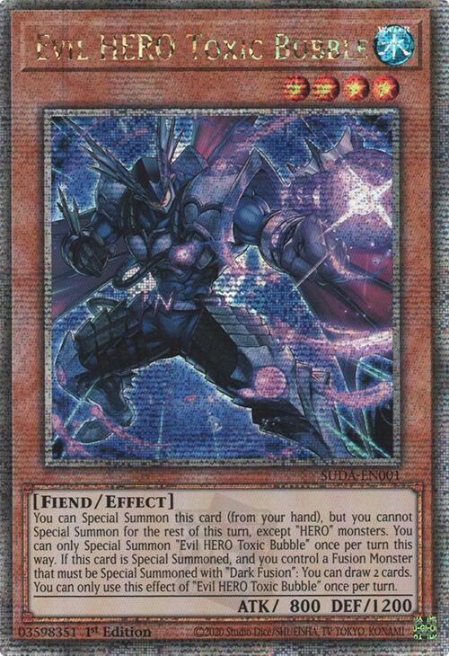 Evil HERO Toxic Bubble (Quarter Century Secret Rare) (SUDA-EN001) (SUDA)