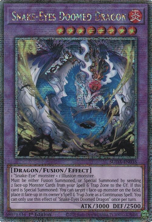 Snake-Eyes Doomed Dragon (Quarter Century Secret Rare) (SUDA-EN035) (SUDA)