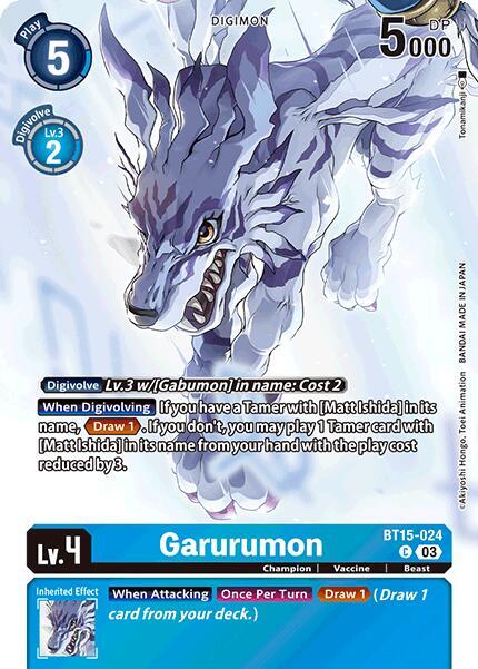 Garurumon (Omnimon Binder Set) (BT15-024 C) (BT-15)