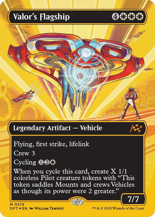 Image for Valor's Flagship (Borderless) (First-Place Foil) (519) (DFT) - Magic: The Gathering