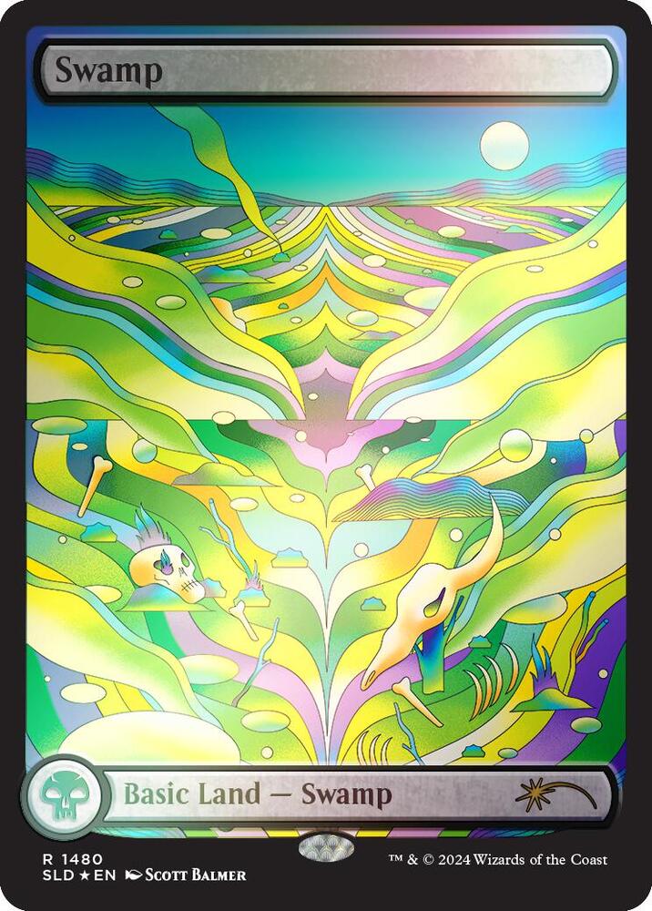 Swamp (1480) (Rainbow Foil) (1480) (SLD)