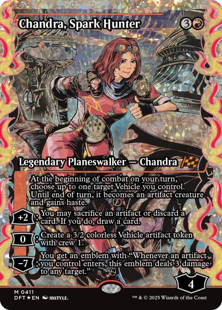 Chandra, Spark Hunter (Showcase) (Fracture Foil) (411) (DFT)