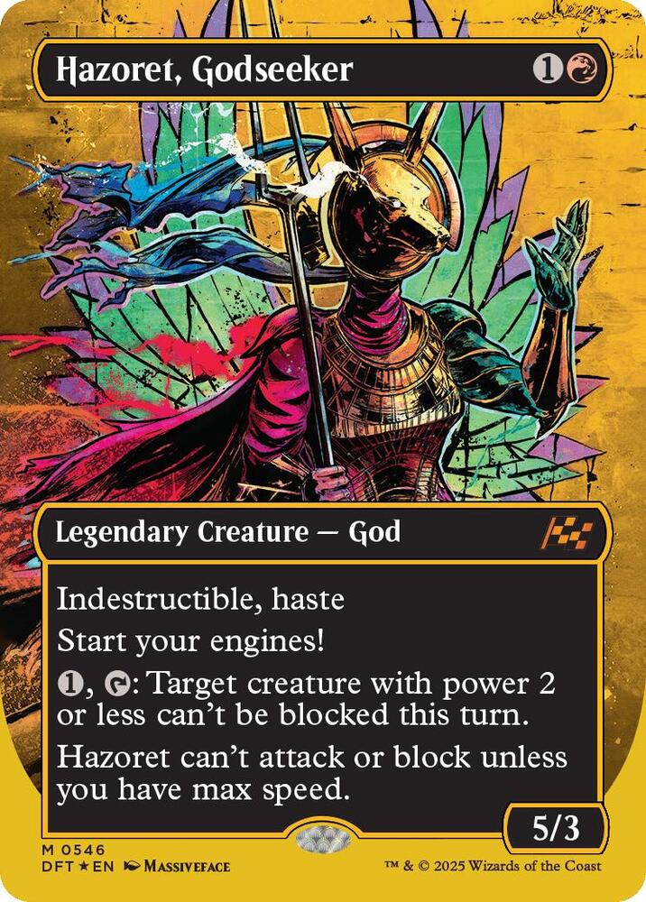 Hazoret, Godseeker (Borderless) (First-Place Foil) (546) (DFT)