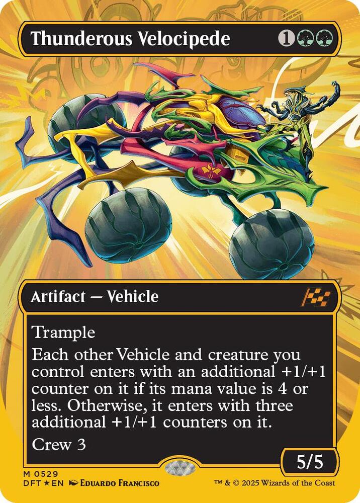 Thunderous Velocipede (Borderless) (First-Place Foil) (529) (DFT)