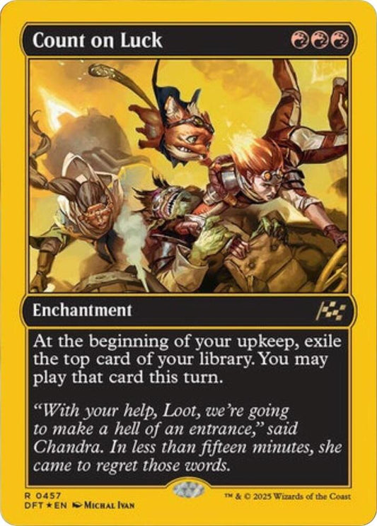 Image for Count on Luck (First-Place Foil) (457) (DFT) - Magic: The Gathering