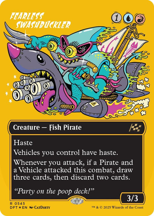 Fearless Swashbuckler (Borderless) (First-Place Foil) (545) (DFT)