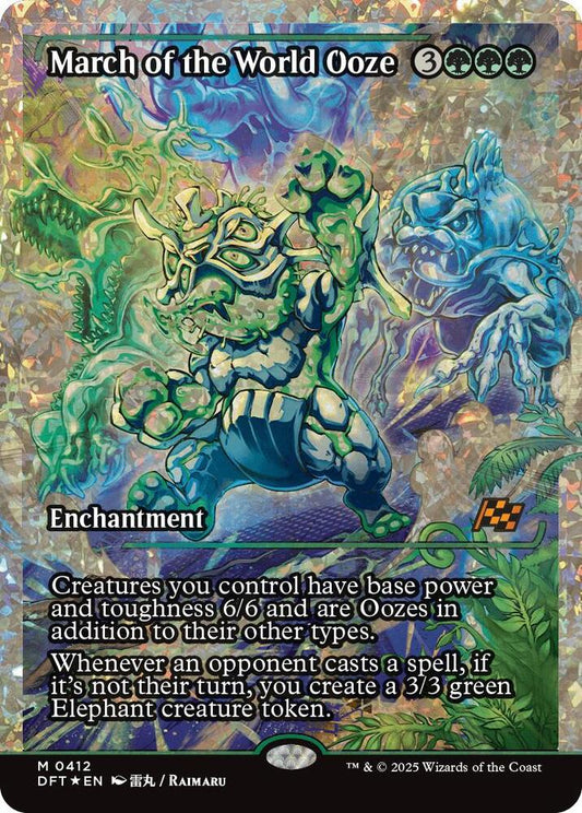 Image for March of the World Ooze (Showcase) (Fracture Foil) (412) (DFT) - Magic: The Gathering